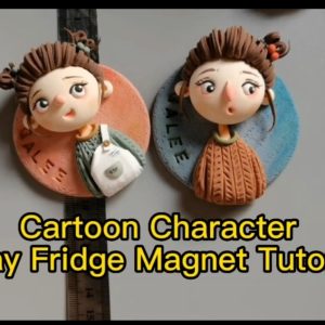 Cartoon Character Clay Pendant Making Tutorial001