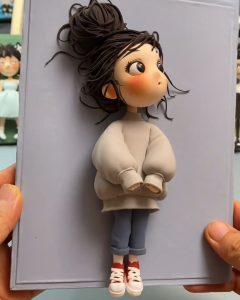 Handmade clay art ornament, unique handmade decor and nice gift