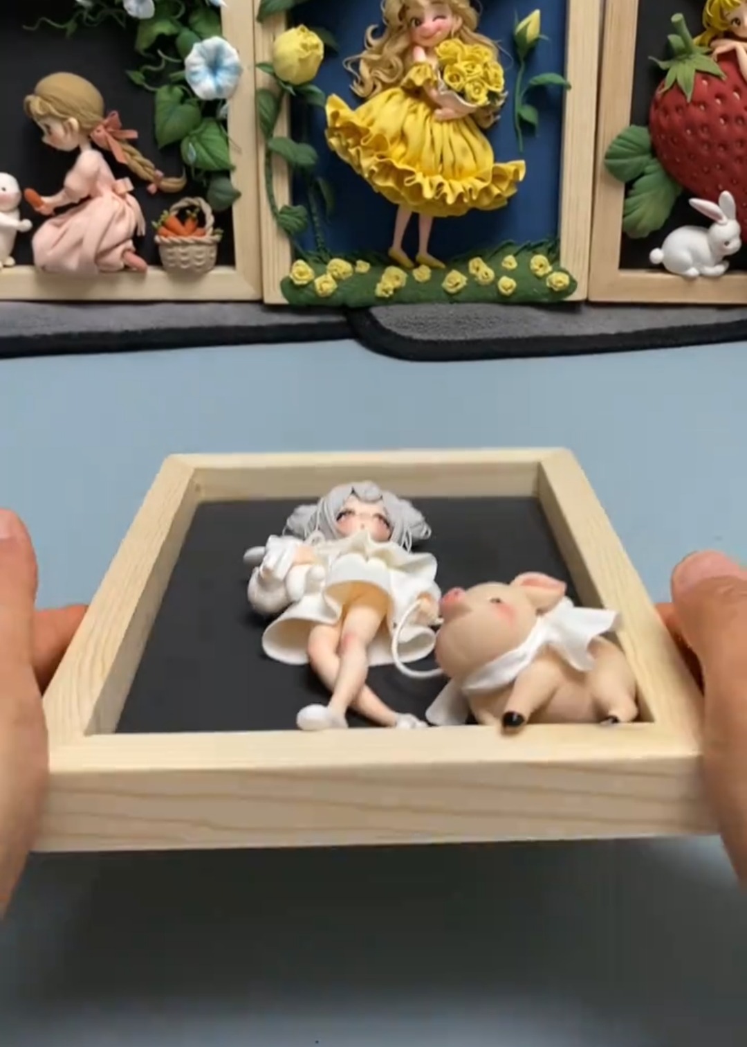 Handmade clay art ornament, unique handmade decor and nice gift