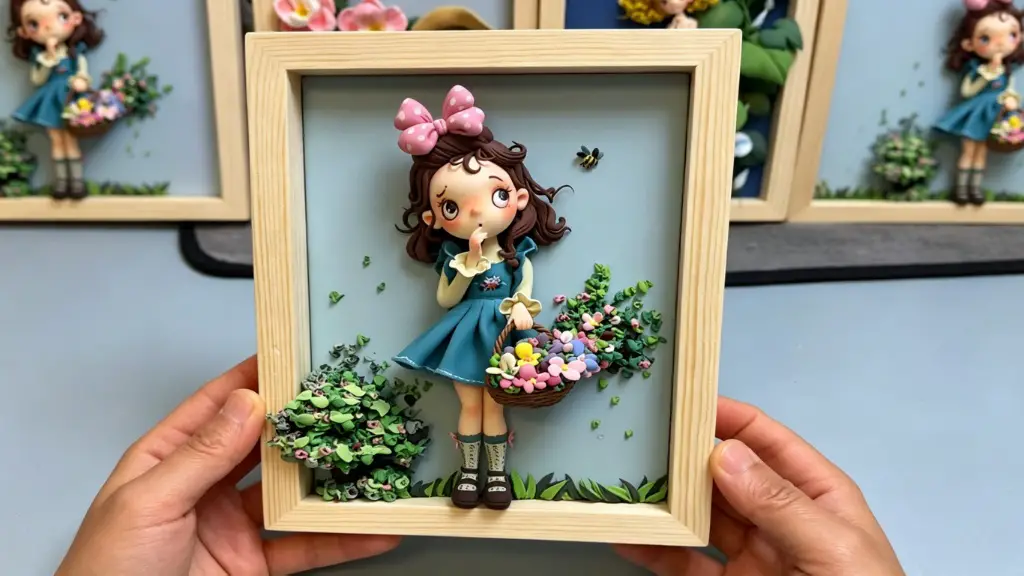 Handmade clay art ornament, unique handmade decor and nice gift