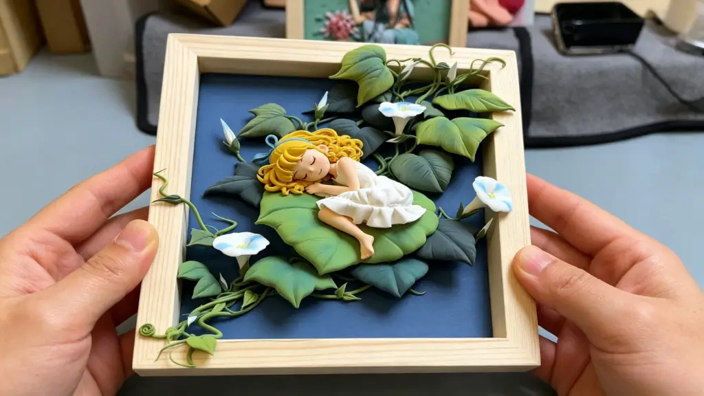 Handmade clay art ornament, unique handmade decor and nice gift