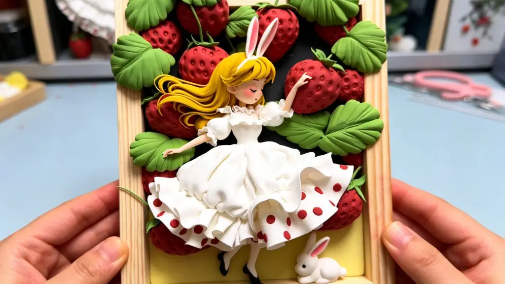 Handmade clay art ornament, unique handmade decor and nice gift