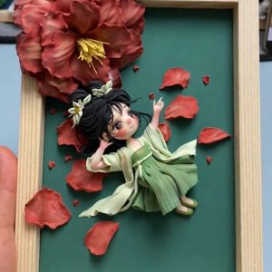 Handmade clay art ornament, unique handmade decor and nice gift
