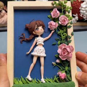 Handmade clay art ornament, unique handmade decor and nice gift