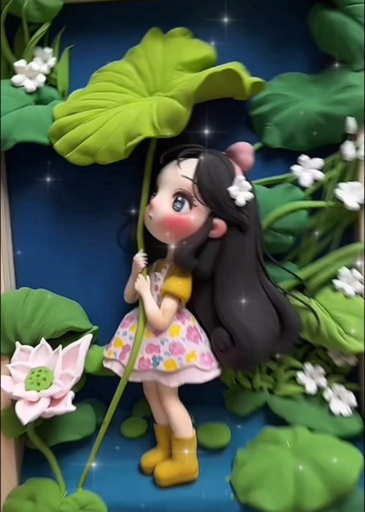 Handmade clay art ornament, unique handmade decor and nice gift