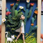 Handmade clay art ornament, unique handmade decor and nice gift