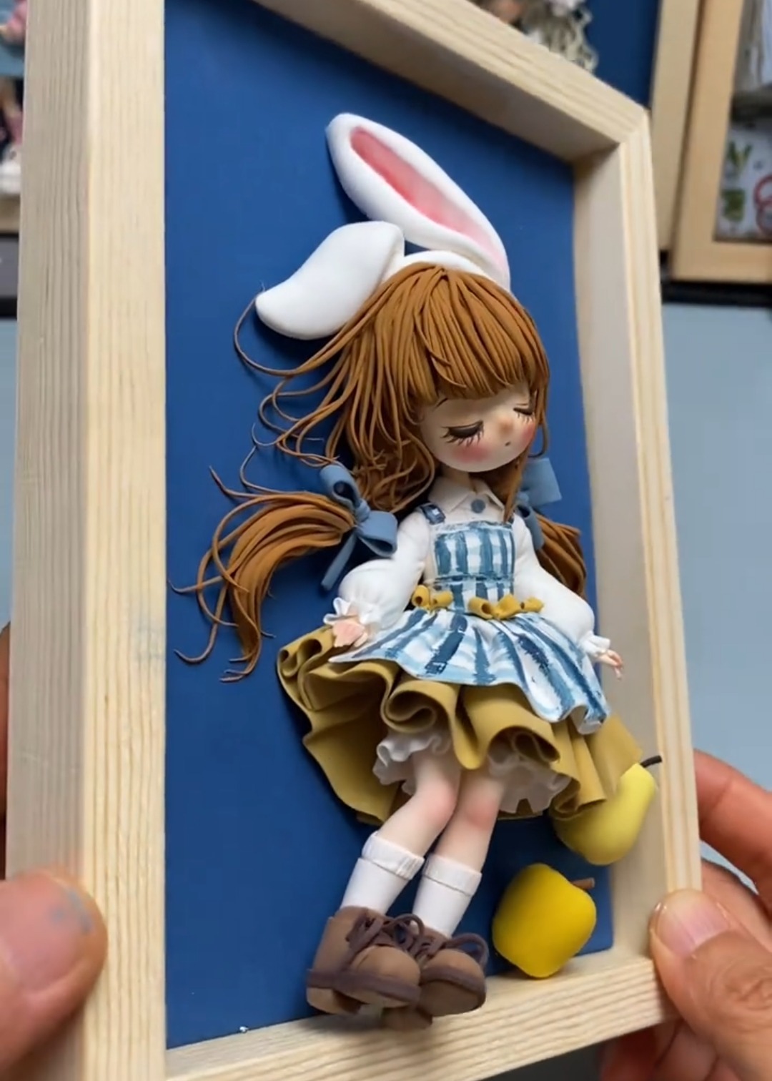 Handmade clay art ornament, unique handmade decor and nice gift