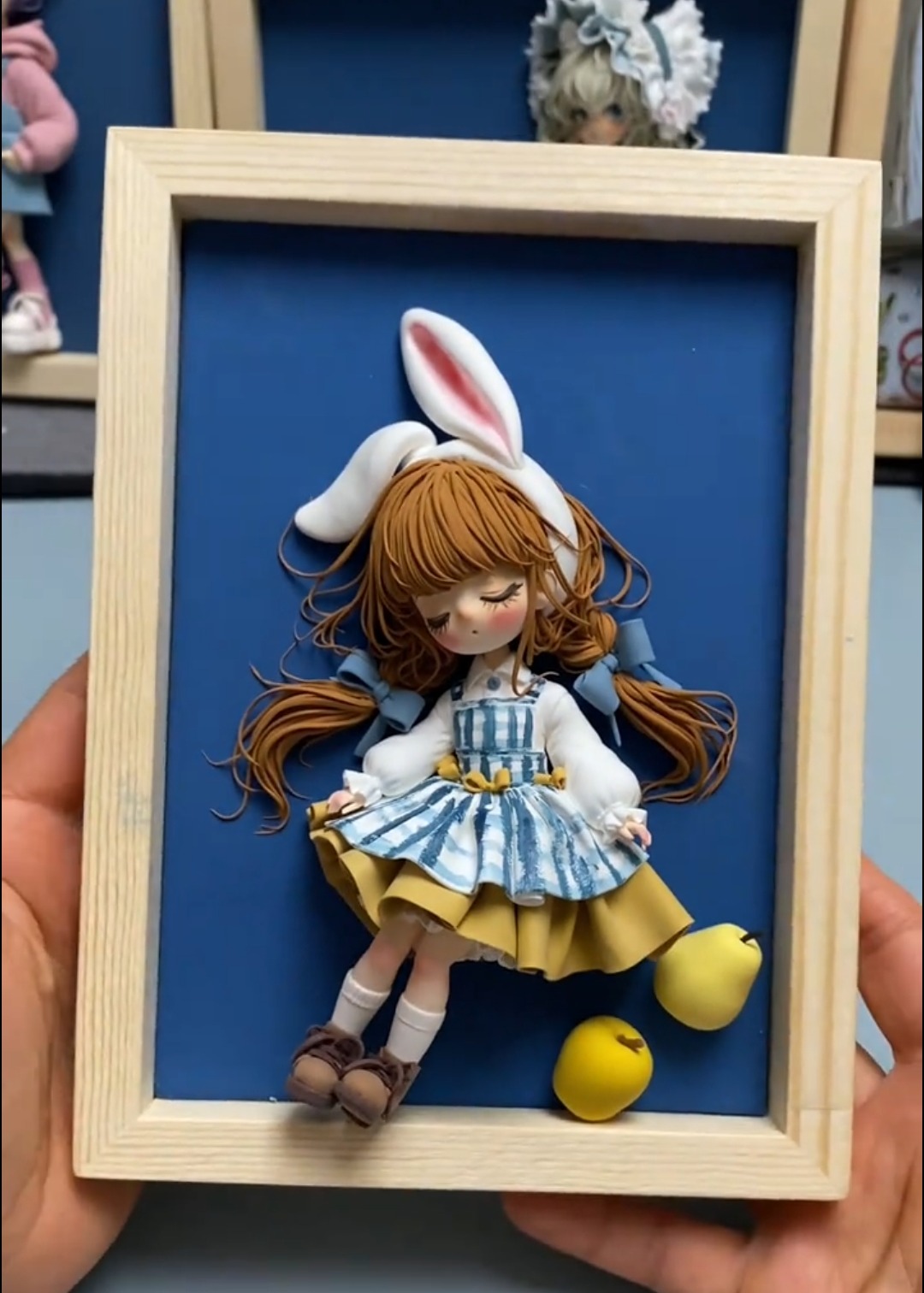 Handmade clay art ornament, unique handmade decor and nice gift