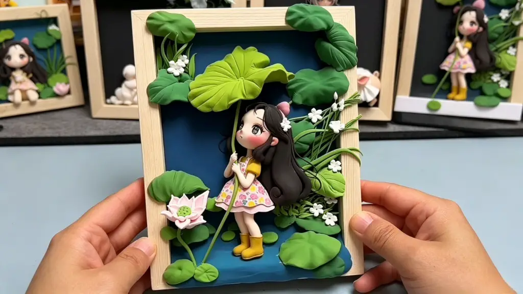 Handmade clay art ornament, unique handmade decor and nice gift