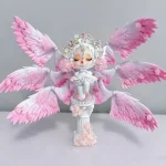 OOAK Sakura Pink Six-Wing Seraph SP Custom Hand Repainted Art Toy for Girlfriend Gift