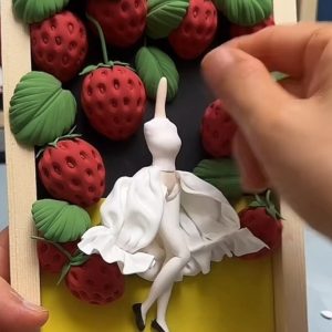 Handmade clay art ornament, unique handmade decor and nice gift